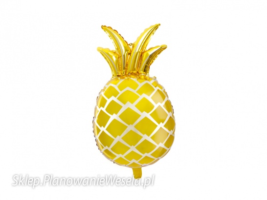 Balon foliowy Ananas, złoty, 38x63cm