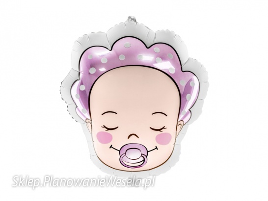 Balon foliowy Bobas - Dziewczynka, 40x45cm, mix