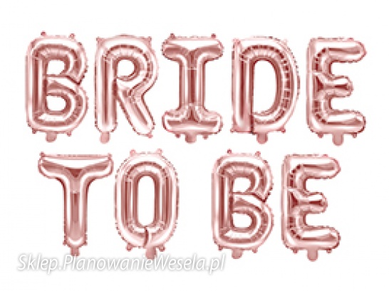 Balon foliowy Bride to be, 340x35cm, różowe złoto