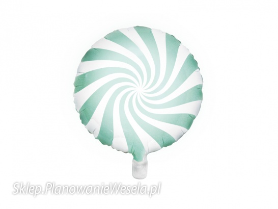 Balon foliowy Cukierek, 45cm, miętowy