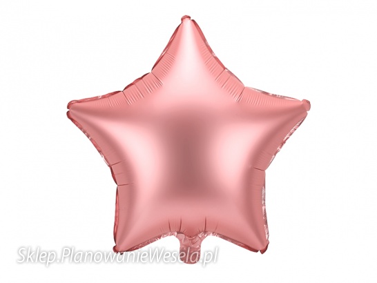 Balon foliowy Gwiazdka, 48cm, różowe złoto