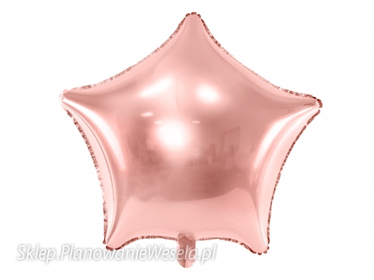 Balon foliowy Gwiazdka, 48cm, różowe złoto