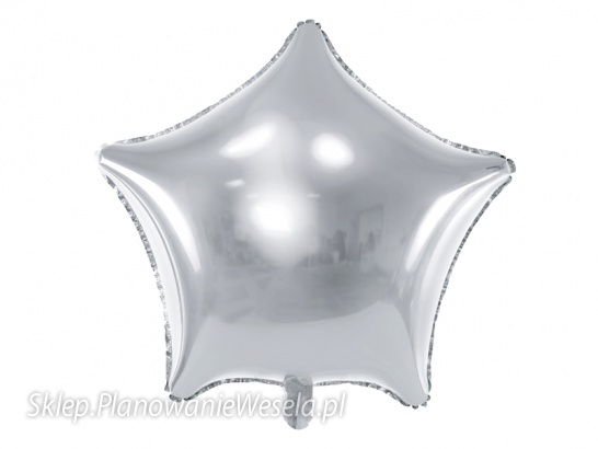 Balon foliowy Gwiazdka, 70cm, srebrny