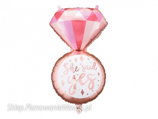 Balon foliowy Pierścionek, x cm, mix