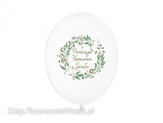 Balony 30 cm, Pierwsza Komunia Święta, Pastel White