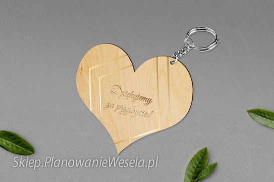 BRELOK Z NADRUKIEM - SERCE Marmur 1