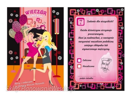 Karty na wieczór panieński do gry w domu -K3-WP