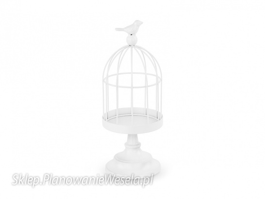 Klatka dekoracyjna, 27.5 cm, biały
