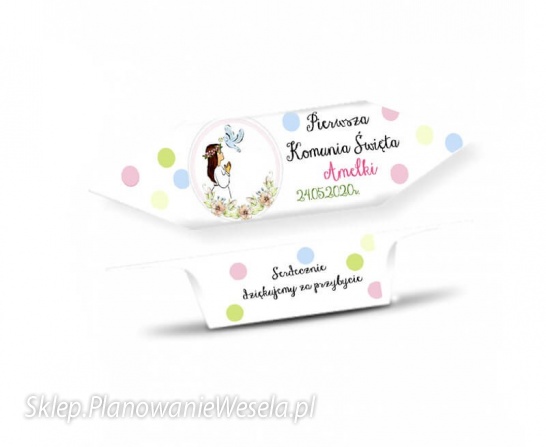 Krówki Komunijne personalizowane  Wzór 1