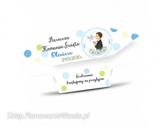 Krówki Komunijne personalizowane  Wzór 2