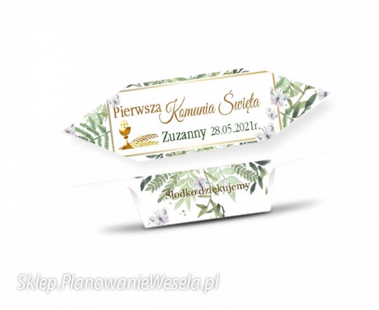 Krówki Komunijne personalizowane  Wzór 4