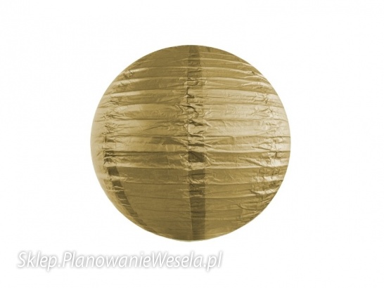 Lampion papierowy 25cm złoty LAP25-019