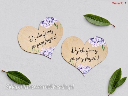 Magnes serce drewniane F & F - personalizacja