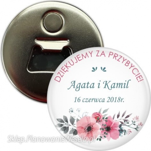 Magnes z otwieraczem Różowe anemony G16011mo