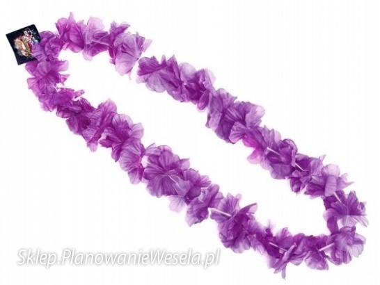 Naszyjnik hawajski, fioletowy -  LH4-014