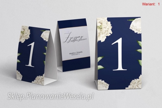 Numery na stół  Loveletter -  6 wzorów