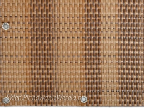 Osłona Balkonowa oczkowana z TECHNORATTANU na WYMIAR  (0,05m2) -  Słomkowa RD08