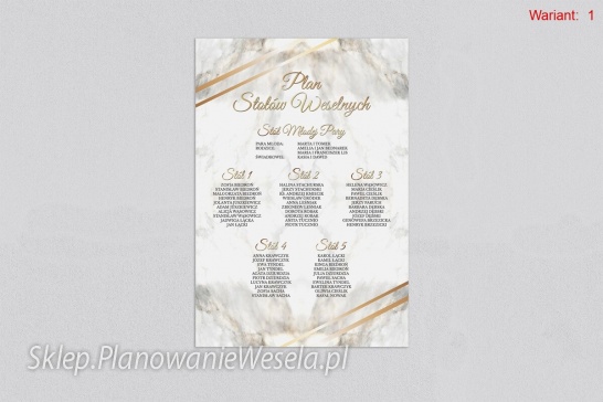 Plan Stołów Marmur - 2 wzory