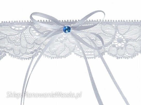 Podwiązka koronkowa Biała - PDW15