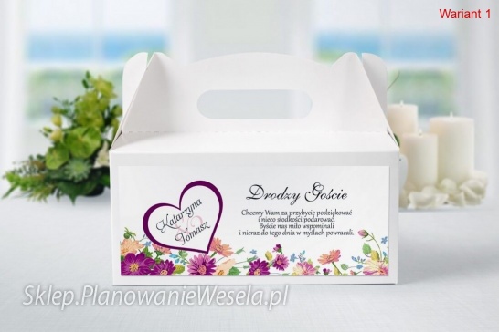 Pudełka na ciasto - Serca Kwiat 18 wzorów