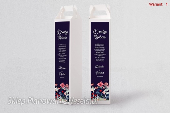 Pudełko na alkohol Wildflowers - 3 wzory