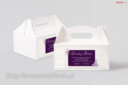 Pudełko na ciasto Biała Stodoła - wzory