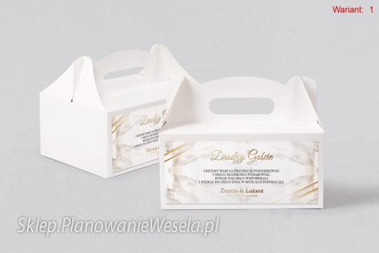 Pudełko na ciasto Marmur - 2 wzory