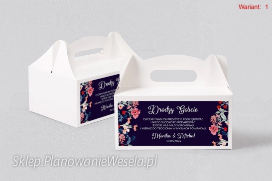 Pudełko na ciasto Wildflowers - 3 wzory