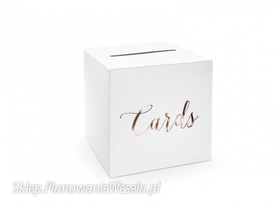 Pudełko na koperty Cards różowe złoto PUDTM6