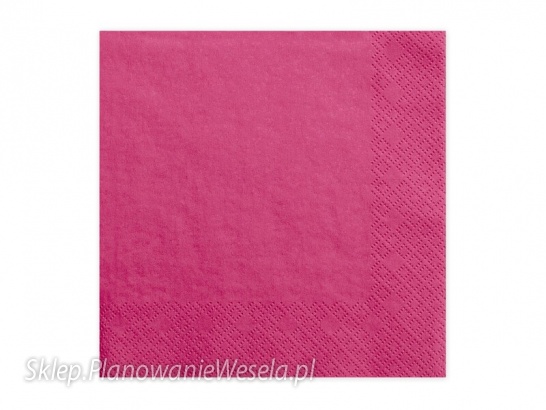 Serwetki papierowe Ciemny róż 33x33cm 20szt