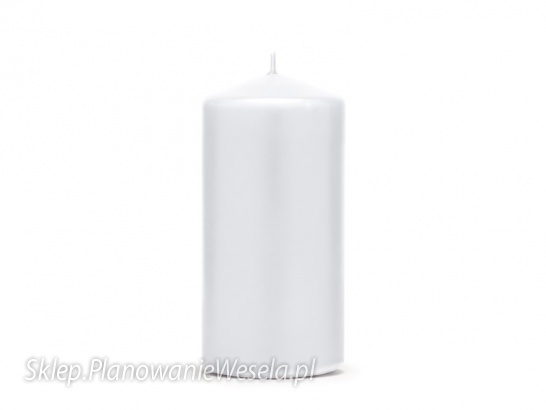 Świeca klubowa matowa biała 12x6cm  (1op)