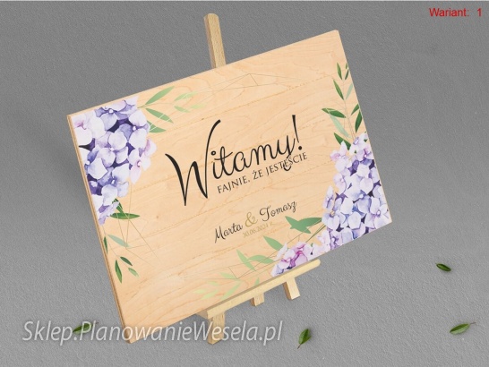 Tablica powitalna - FLOWERS & FRAME drewniana