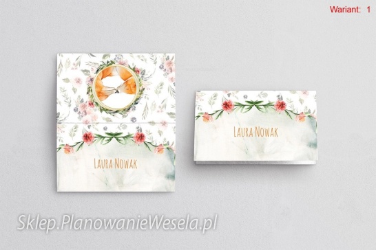 Winietki ślubne Animals - 4 wzory