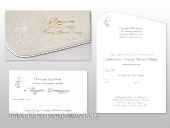 Zaproszenia komunijne  zz-224  (1 zestaw)