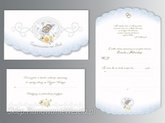 Zaproszenia ślubne ZSP-399 (1zestaw)