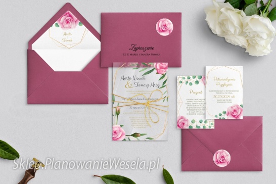 Zaproszenia szkło akrylowe - F&F 4