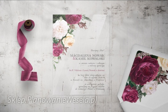 Zaproszenia szkło akrylowe - Fabello 1