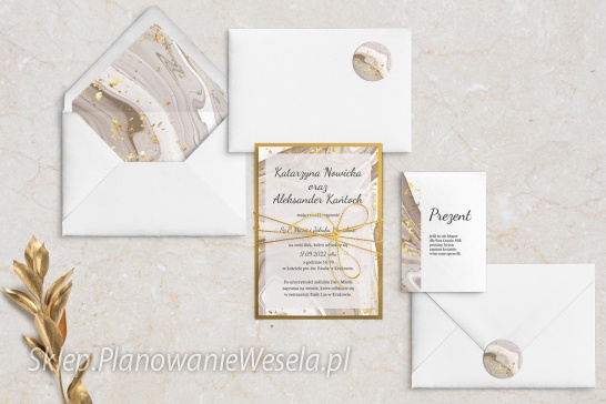 Zaproszenie GOLDEN BROWN