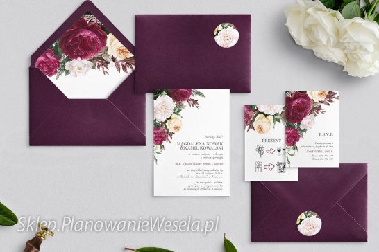 Zaproszenie jednokartkowe Fabello  - Motyw 1