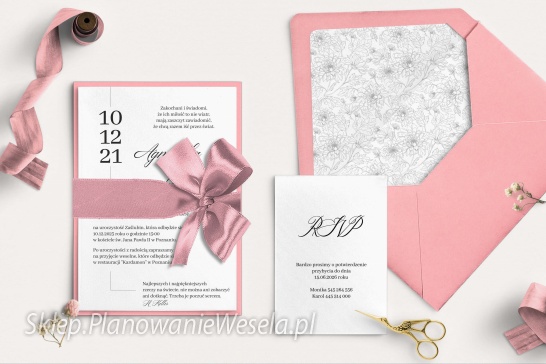 Zaproszenie jednokartkowe  Minimalistyczne 4