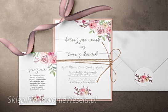 Zaproszenie jednokartkowe  Pastellove 2