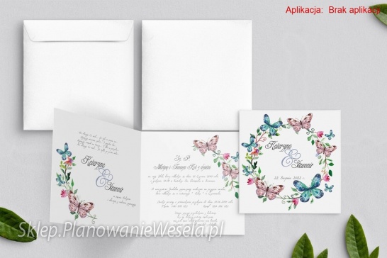 Zaproszenie Kwadratowe - Wianek 3