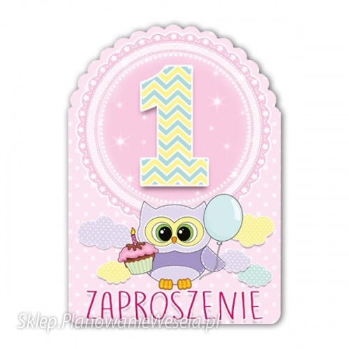 Zaproszenie na roczek dla dziewczynki ZS1012