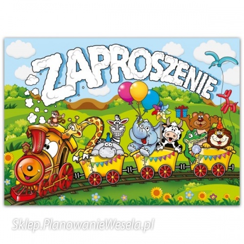 Zaproszenie na urodzinki Pociąg - ZX6813