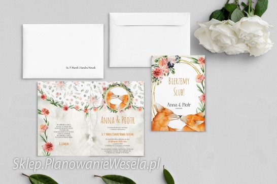 Zaproszenie składane Animals - 1