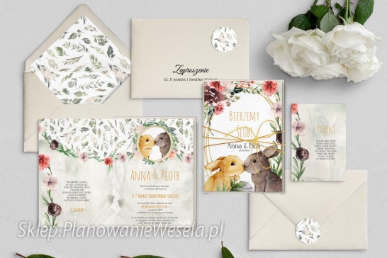 Zaproszenie składane Animals - 4