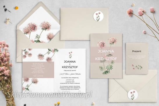 Zaproszenie składane Botanic