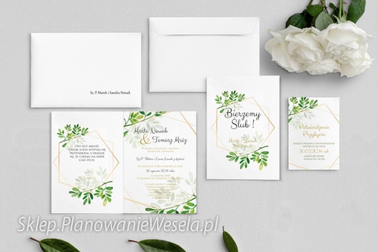 Zaproszenie składane F&F - Motyw 3