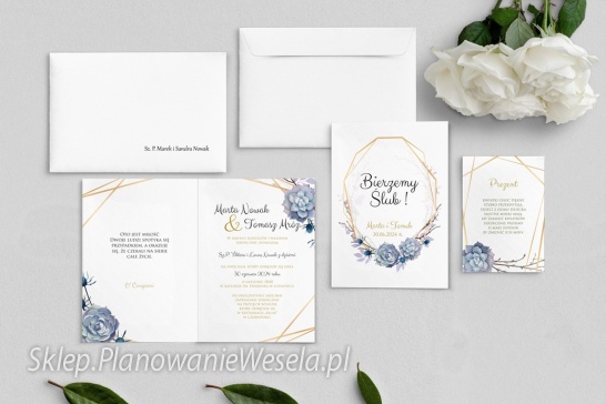 Zaproszenie składane F&F - Motyw 6