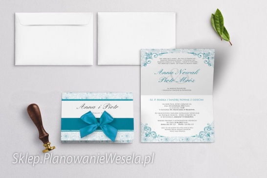 Zaproszenie składane  Ornaments Ocean